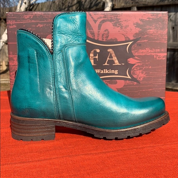 Jafa 497 Slip On Ankle Boots Teal Size 38 - Picture 4 of 10